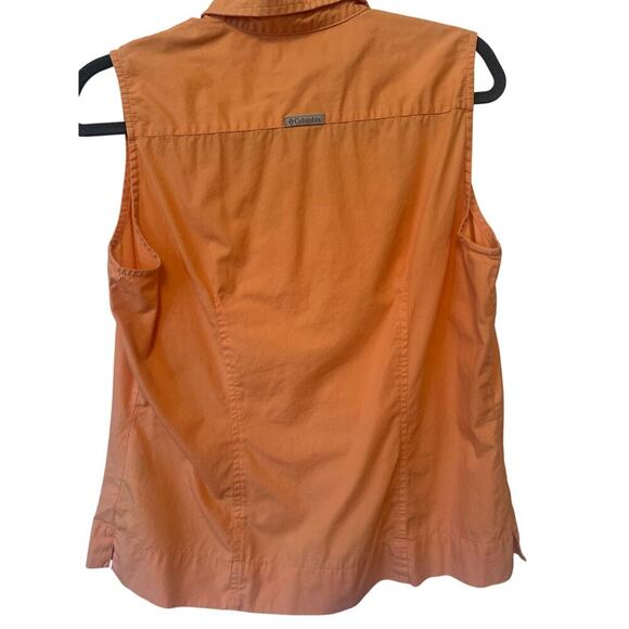 Columbia Women’s Sleeveless Outdoor Cotton Top Size Large- Orange - Picture 2 of 4
